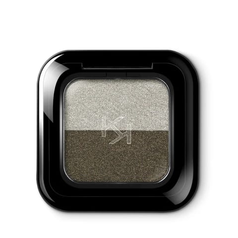 Kiko Milano New Bright Duo Eyeshadow - 16 Warm Silver / Jungle Green