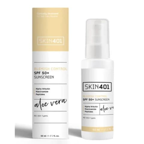Skin401 کرم ضد لک صورت با آلوئه ورا و مرطوب‌کننده SPF50+ 50ml