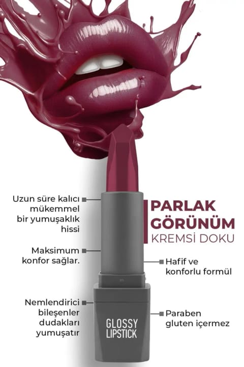 رژ لب براق مرطوب‌کننده ماندگار Alix Avien - Glossy — 318 Berry