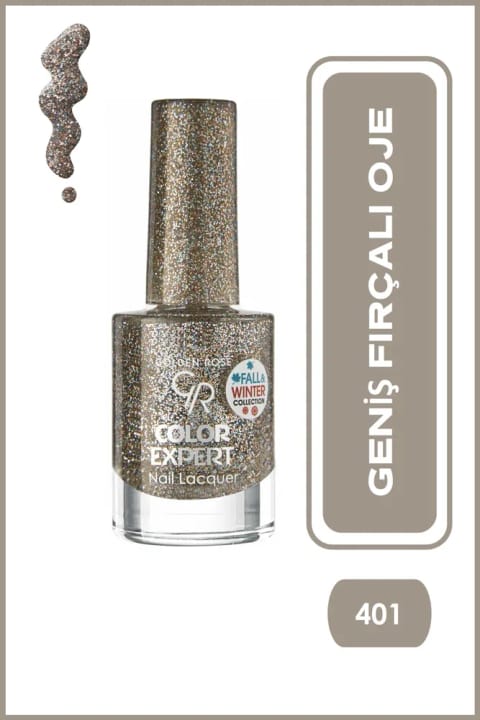 Golden Rose Color Expert Fall&Winter Collection No: 401 - ناخن با برس پهن