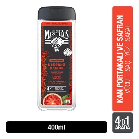 Le Petit Marseillais ژل دوش پرتقال و زعفران ۴۰۰ میلی‌لیتری