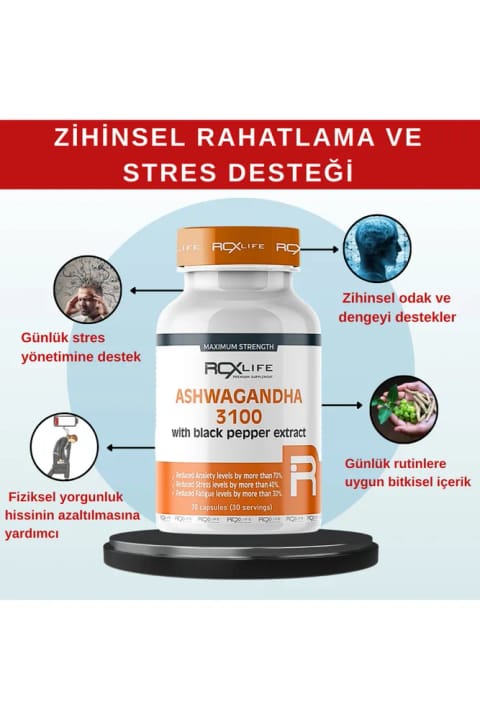 zax nutrition مکمل گیاهی آرامش ذهن و حمایت از استرس 30 کپسول