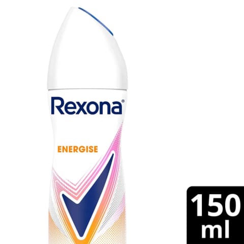 Rexona اسپری دئودورانت زنانه انرژی بخش برگاموت و سیب سبز ۱۵۰ میلیلیتر