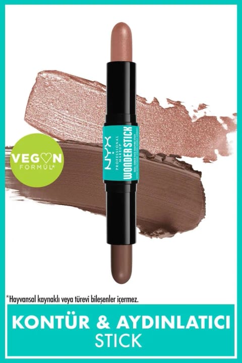 NYX Professional Makeup Wonder Stick دوطرفه کانتور و هایلایتر کرمی — Light Medium