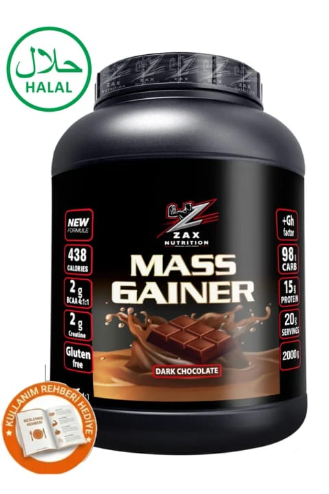 zax nutrition ماس گینر 2000 گرم همراه با پروتئین بالا و مکمل آمینو اسید...