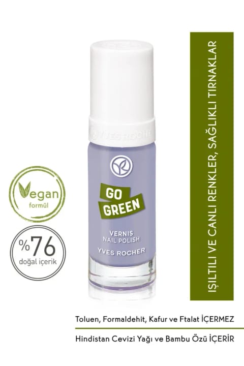لاک ناخن Yves Rocher Go Green - شماره ۳۴ آبی دودی - ۵ میلیلیتر - 47578