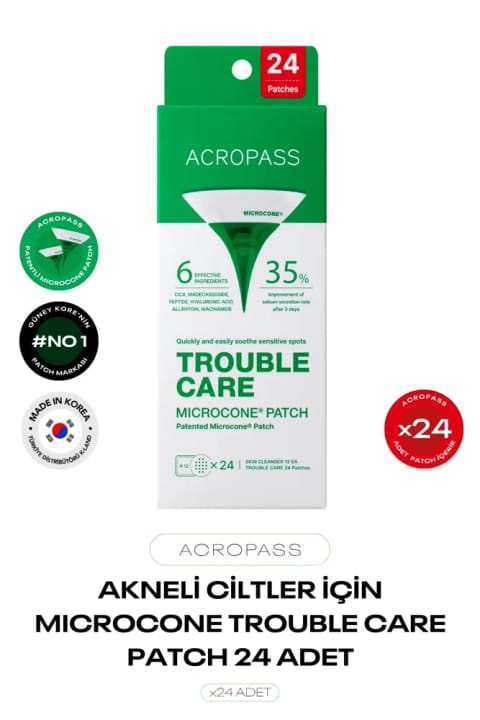 ACROPASS چسب میکرو‌نیدل تروبل کر برای دانه‌های چربی و آکنه