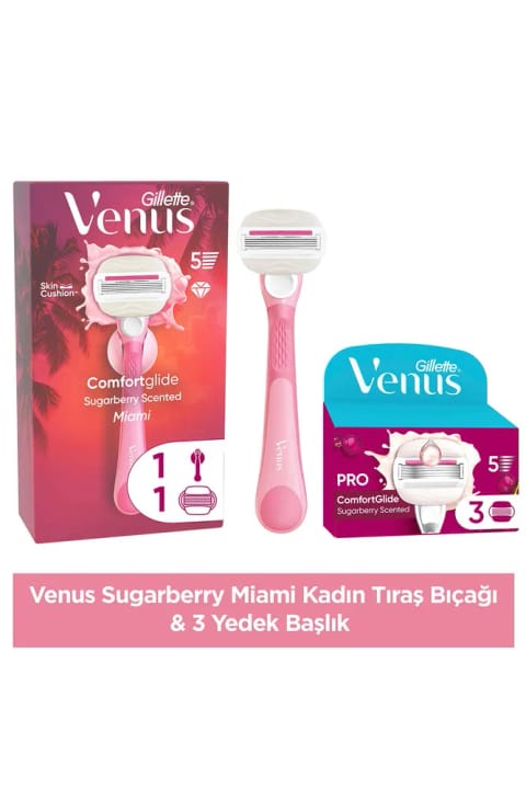 تیغ اصلاح زنانه Gillette Venus ComfortGlide Sugarberry Miami