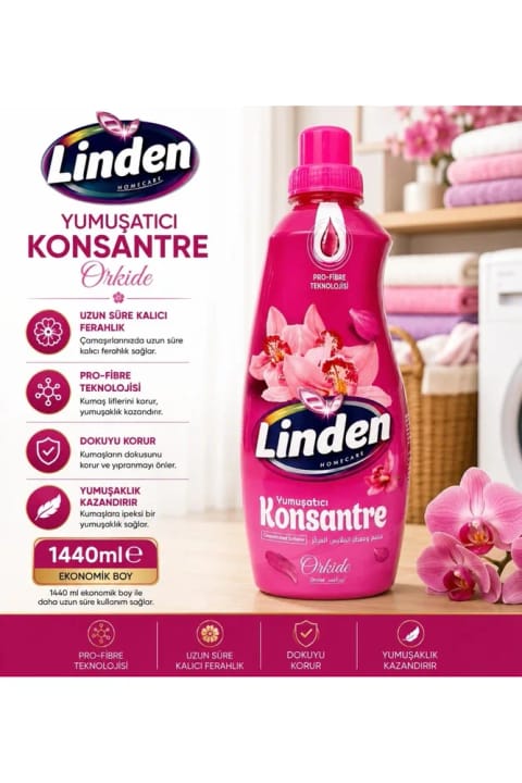 Linden نرم‌کننده غلیظ ارکیده 1440 میلی‌لیتر