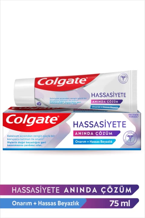 خمیردندان Colgate حساسیت راهحل فوری ترمیم و سفیدی حساس ۷۵ میلیلیتر x...
