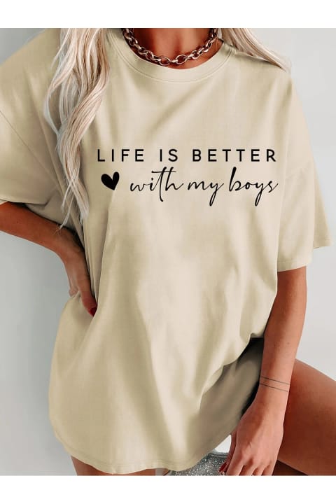 تیشرت طراحی چاپی Life İs Better uyguntarz