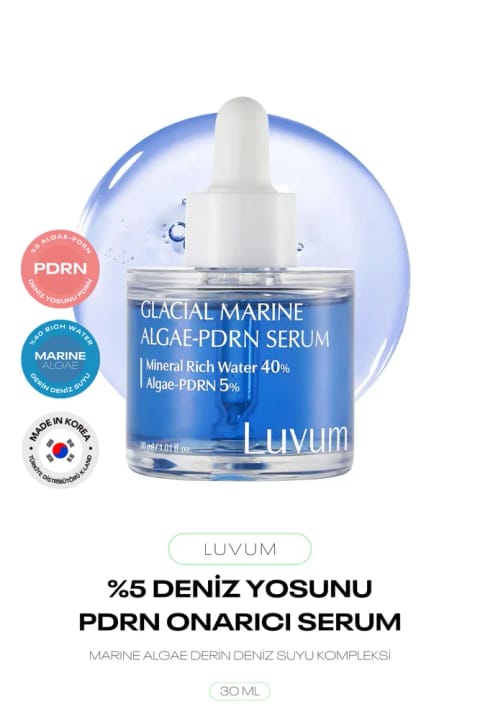 LUVUM سرم ترمیم‌کننده و مرطوب‌کننده حاوی ۵٪ PDRN و آب خالص دریا - Glacial Mar...