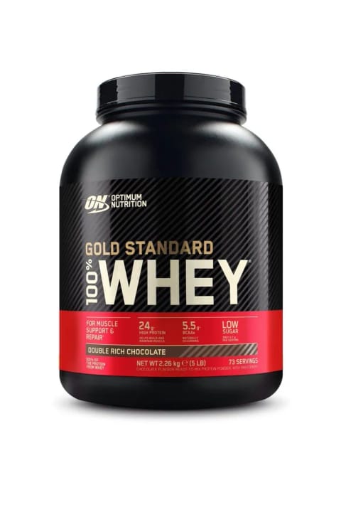 ON Optimum Nutrition 100% Whey Gold Standard پودر پروتئین آب پنیر دو عیار شکلاتی ۲.۲۶ کیلوگرمی