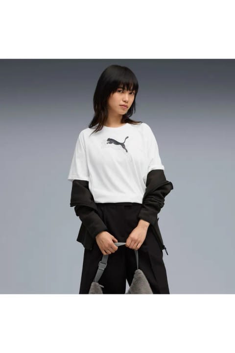 تیشرت زنانه Puma Evostripe Graphic سفید