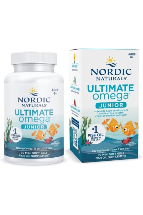 مکمل Ultimate Omega Junior 680 Mg نوردیک ناتورالس، 90 سافت ژل مینی، ساخت آمریکا