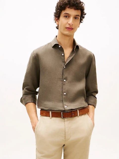 پیراهن کتان مردانه Tommy Hilfiger