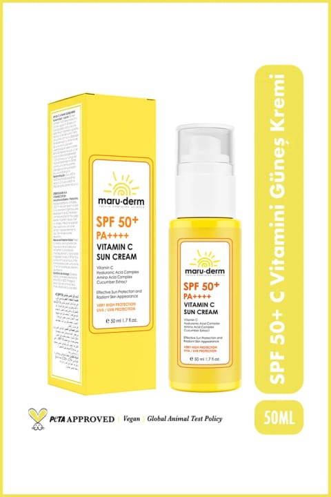 Maru.Derm Vitamin C SPF 50+ PA++++ | نسل جدید فیلتر کرهای ۵۰ میلیلیتر