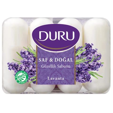 Duru صابون زیبایی طبیعی و خالص اسطوخودوس 4×70 گرم