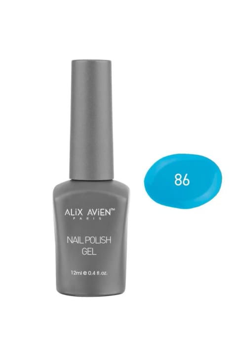 لاک ژل دائمی آبی آسمانی Alix Avien 86 - 12 میلی‌لیتر