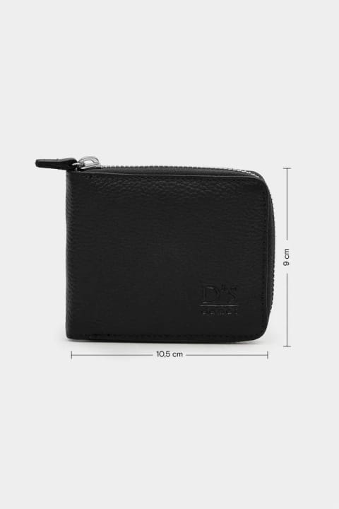 D'S Damat DS Damat مشکی 100% چرم اصل زیپدار