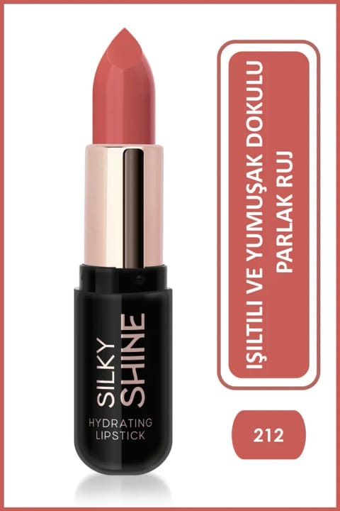 Golden Rose Silky Shine Hydrating Lipstick - رژ لب مرطوب‌کننده شماره 212