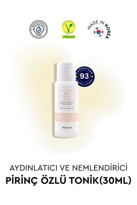 Bibimcos تونر عصاره برنج 30ml - روشنکننده و مرطوبکننده