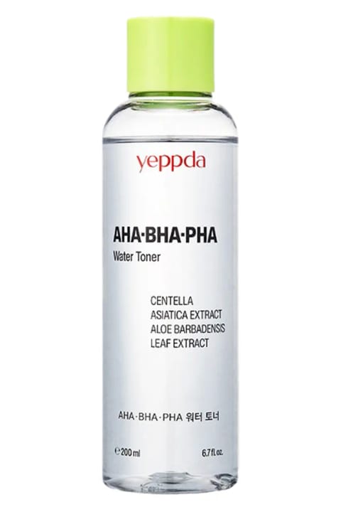 YEPPDA تونر واتر ملایم اسیدی AHA BHA PHA برای پوست مستعد آکنه