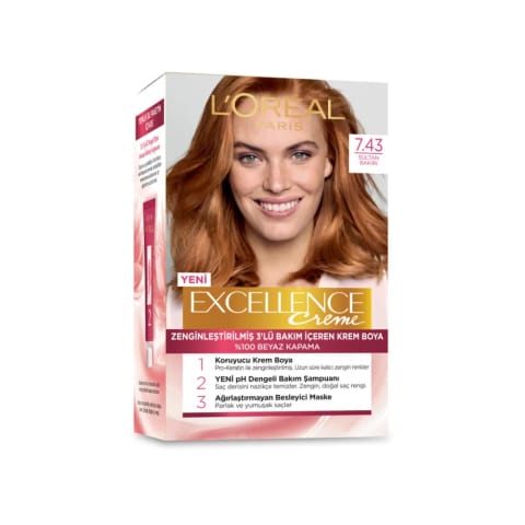 Loreal Paris Excellence Creme رنگ مو - 7.43 سلطان مس