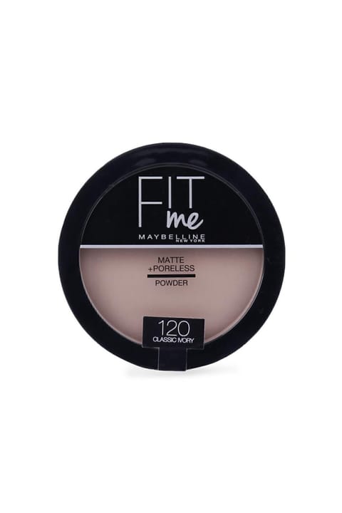 پودر میبلین نیویورک Fit Me Matte Poreless شماره 120 Classic Ivory