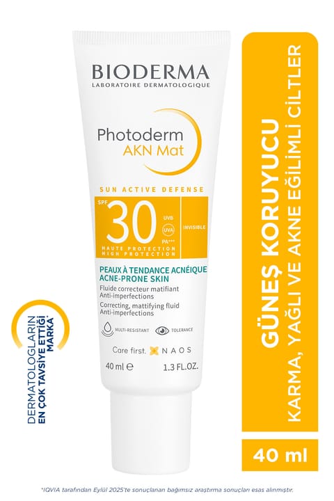 ضدآفتاب Bioderma Photoderm AKN Mat SPF30 مناسب پوست چرب و مستعد آکنه
