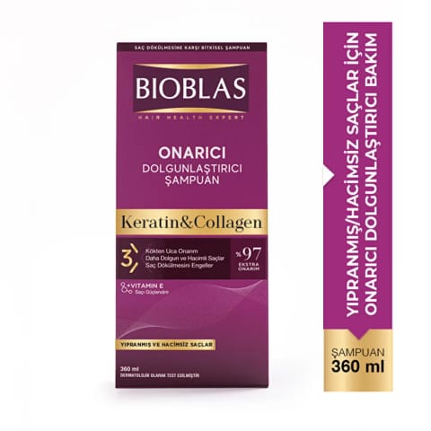 Bioblas شامپو کلاژن و کراتین ۳۶۰ میلی‌لیتر