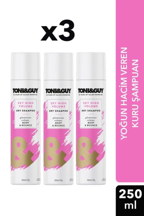 شامپو خشک افزایش حجم Toni&Guy 3x250ml