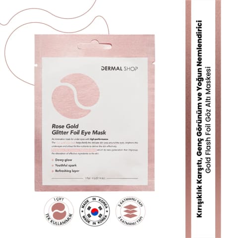 Dermal Rose Gold Glitter Foil ماسک دور چشم ۴ گرمی
