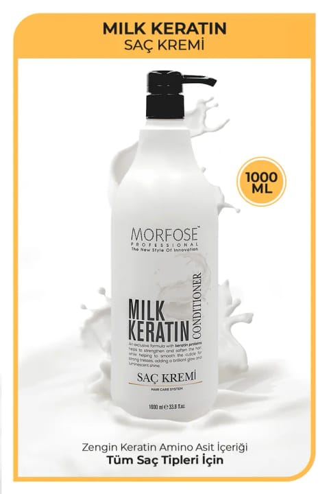 Morfose Milk Therapy Keratin ماسک مو 1000 میلی‌لیتر - ضد ریزش مو...