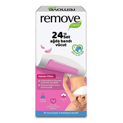 Remove Care نوار اپیلاسیون بدن مخصوص پوست حساس ۲۴ عددی