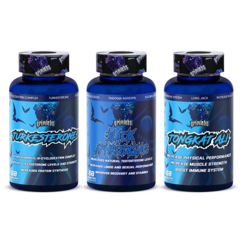 ست تست Grimlabs Turkesterone، Fadogia Agrestis، Tongkat Ali
