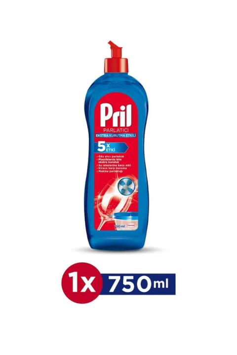 Pril ماشین ظرفشویی براقکننده 750 میلیلیتر خشککننده فوقالعاده محافظ شیشه