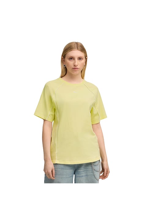 تیشرت آستین کوتاه زنانه Puma Sport Relaxed رنگ زرد استایل روزمره 68811935