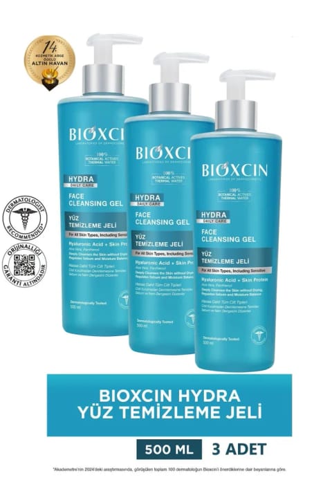 بیوکسین هیدرا شوینده صورت برای پوست خشک و حساس ۳×۵۰۰ میلی‌لیتر - Hyaluronic Acid