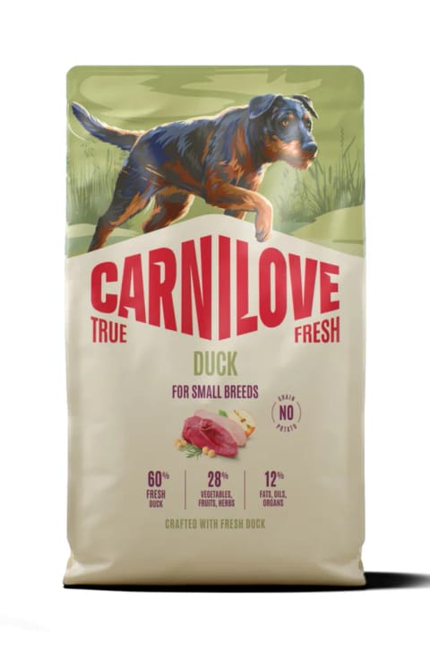 Carnilove TRUE FRESH بدون غلات مخصوص سگهای بالغ نژاد کوچک با گوشت اردک