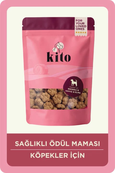بیسکویت سگ Kito با بروکلی، هویج و سیب ۱۵۰ گرم