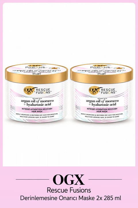 ماسک مو آبرسان قوی OGX Rescue Fusions × ۲