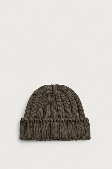 کلاه بافت آجدار RIBBED KNIT BEANIE