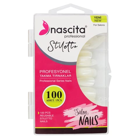 ناخن مصنوعی استیلتو Nascita سایز 100