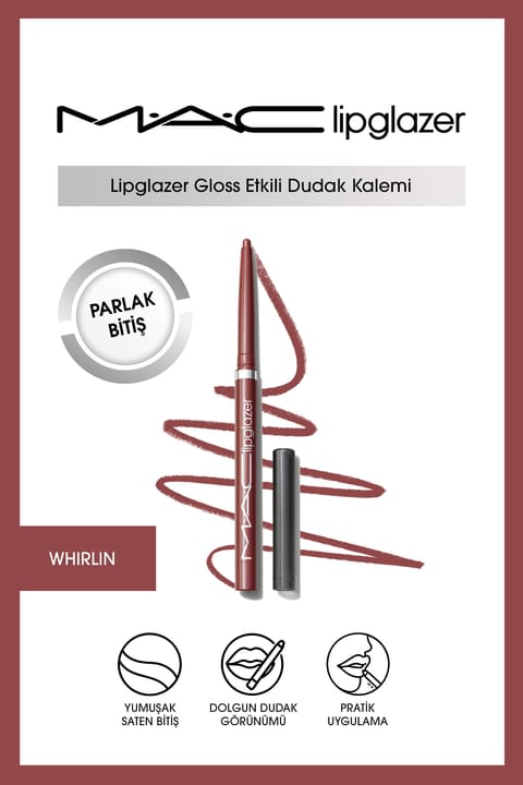 مداد لب M.A.C Lipglazer Gloss Etkili - Whirlin'