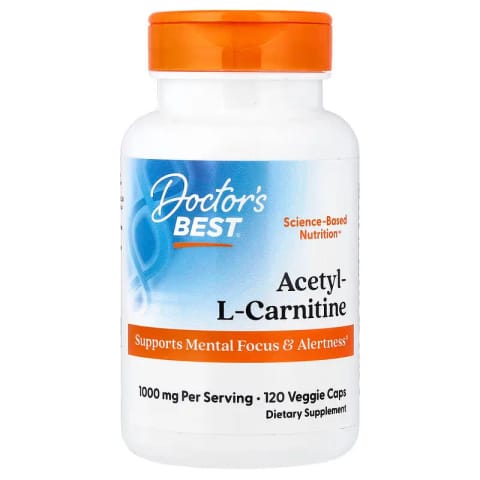 Doctor's Best استیل-ال-کارنیتین HCL ۱۰۰۰ میلی‌گرم، ۱۲۰ کپسول گیاهی