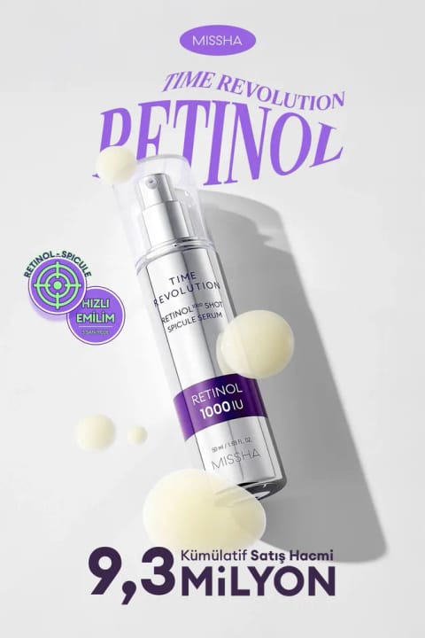 Missha Time Revolution Retinol 10 سرم ضد چین و چروک و منافذ