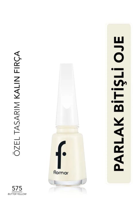 لاک ناخن فلورمار با پیگمنت بالا و پایانی براق - 575 کره زرد