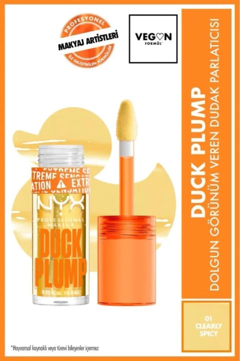 NYX Professional Makeup Duck Plump براقکننده لب با ظاهری حجیم - ۲ — Seffaf 01 Clearly Spicy