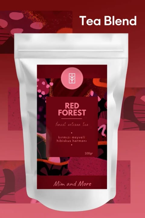 Mim and More Red Forest Tea - چای هیبیسکوس با میوههای قرمز ۱۰۰ گرم